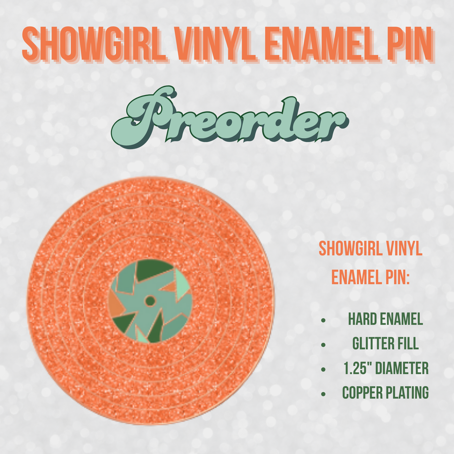 Showgirl Vinyl Enamel Pin PREORDER