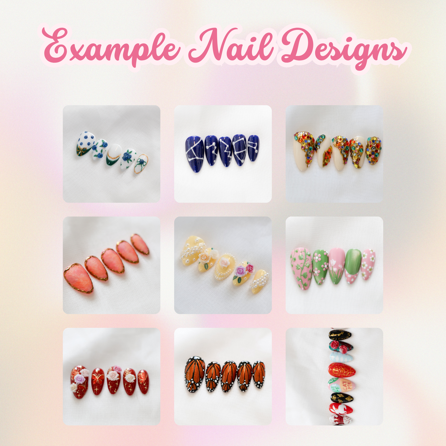 Custom Press On Nail Set- Do Not Purchase This Listing- Please read ALL listing photos