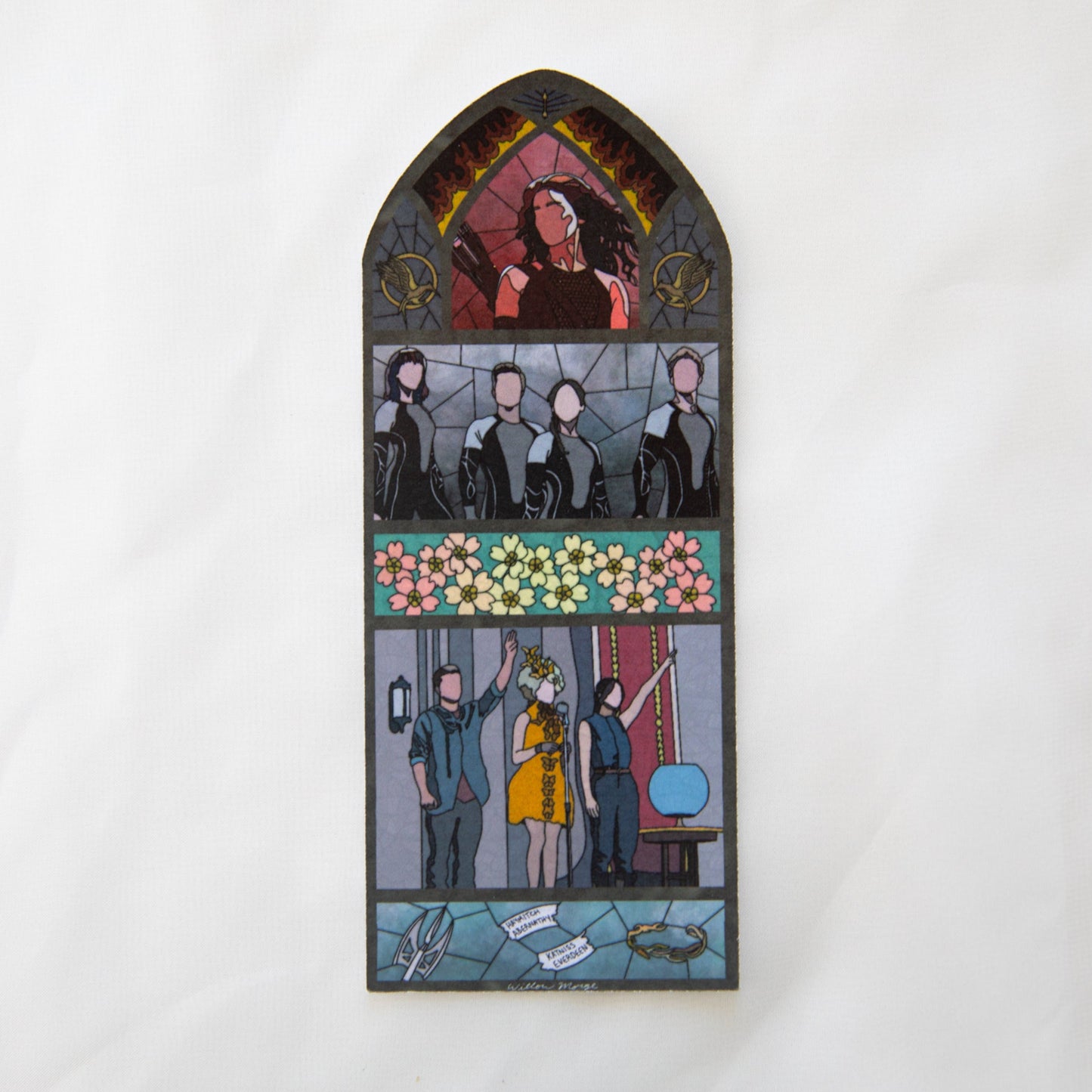 Catching Fire Stained Glass Bookmark