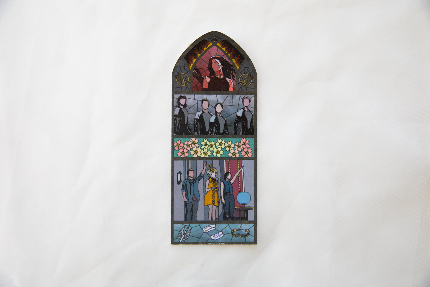 Catching Fire Stained Glass Bookmark