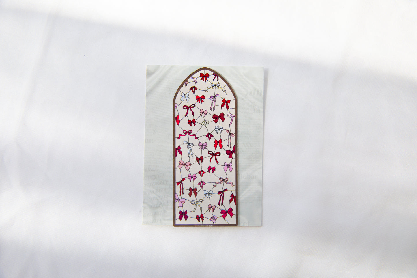 Coquette Bow Valentine's Day Stained Glass Magnet