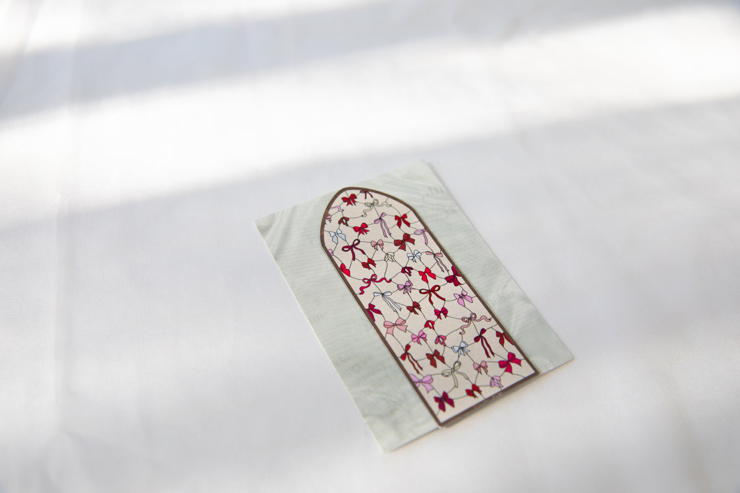 Coquette Bow Valentine's Day Stained Glass Magnet