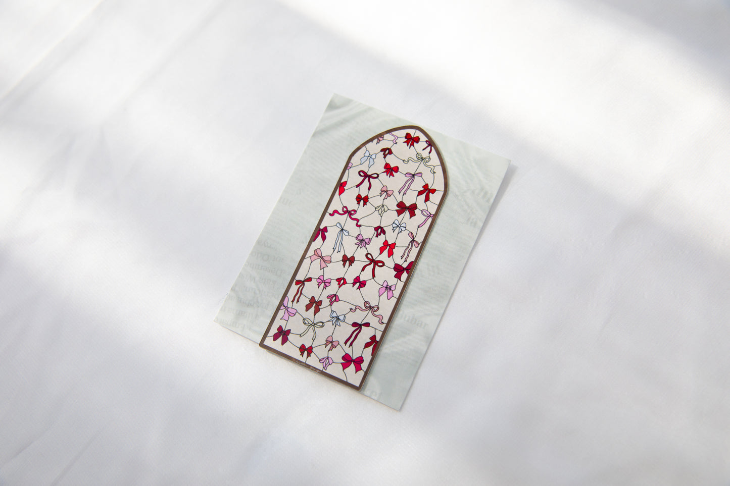 Coquette Bow Valentine's Day Stained Glass Magnet