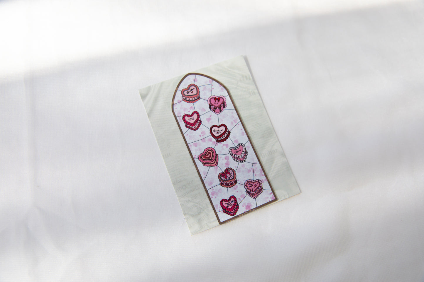 Heart Cake Valentine's Day Stained Glass Magnet