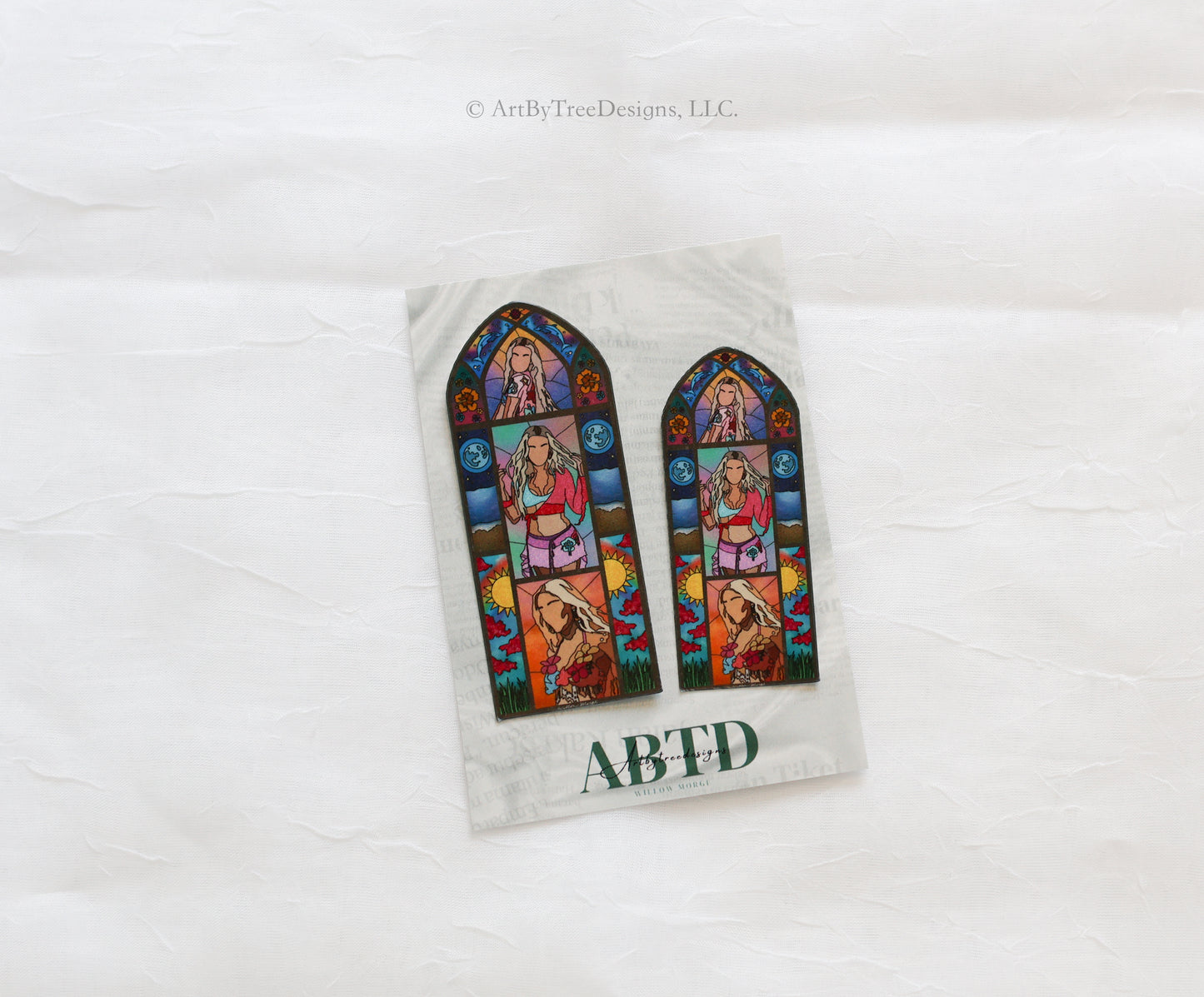Midnight Sun Stained Glass Sticker