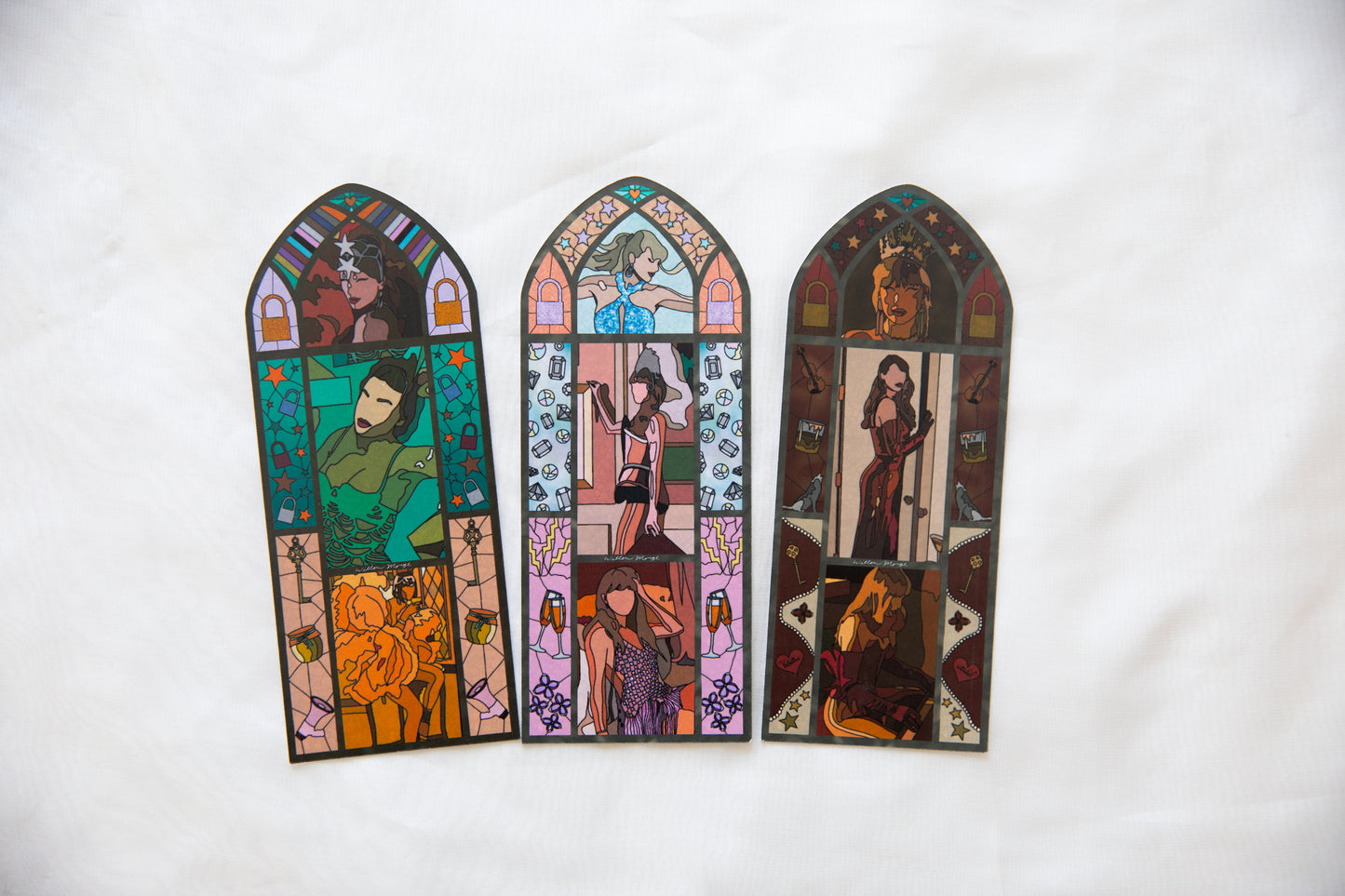 Showgirl Stained Glass Bookmark Vault