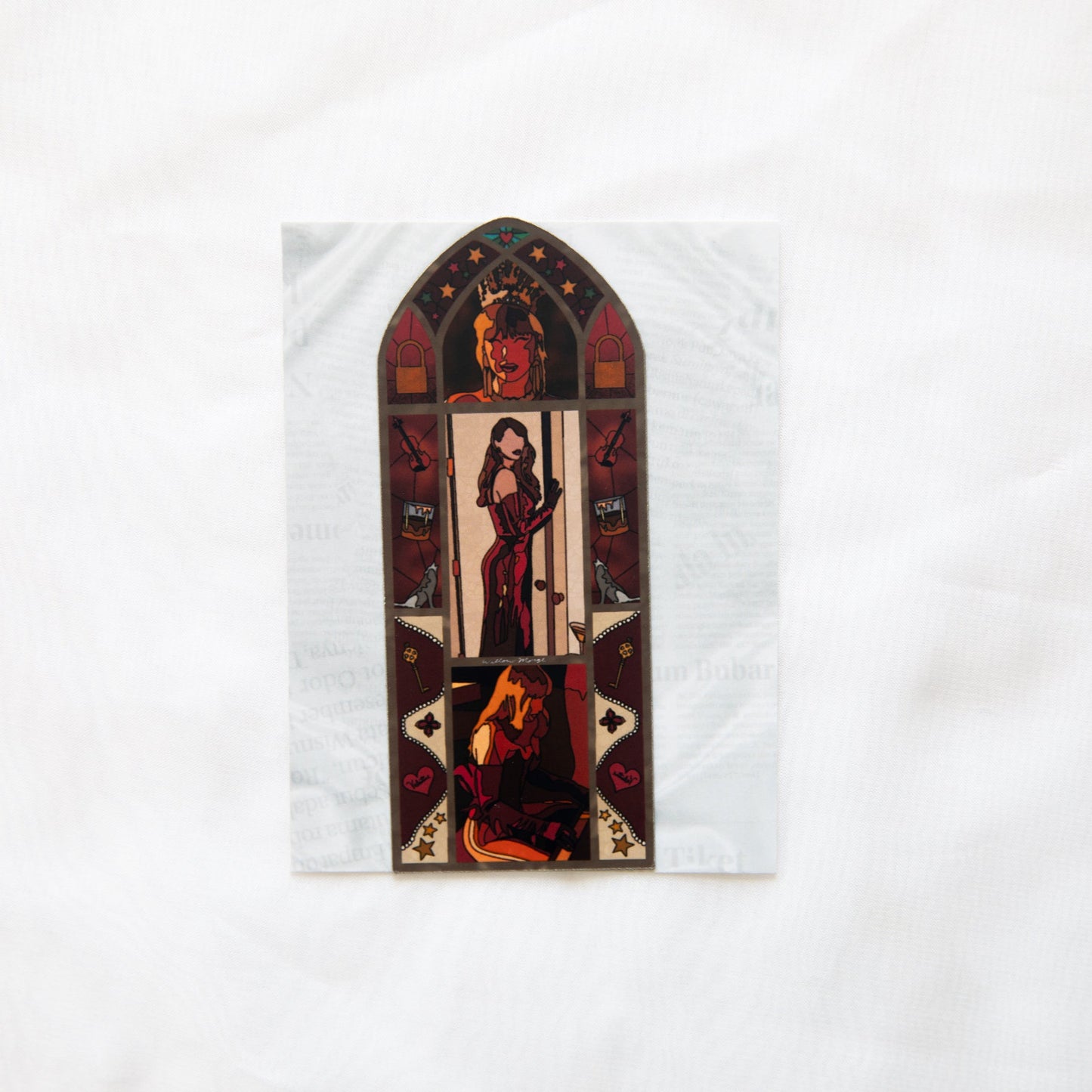 Showgirl CANCELLED! Stained Glass Fridge Magnet
