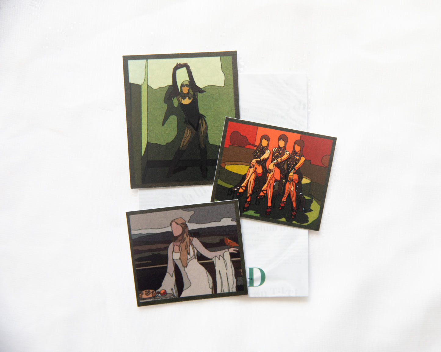 Showgirl Panels Stained Glass Stickers