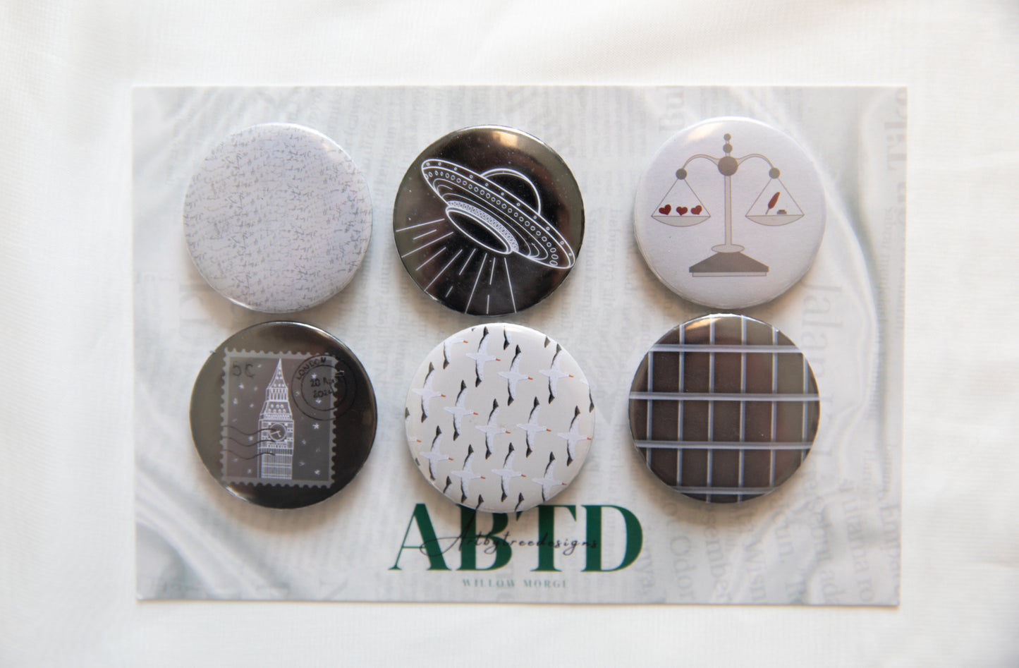 Tortured Poet Button Magnet Set