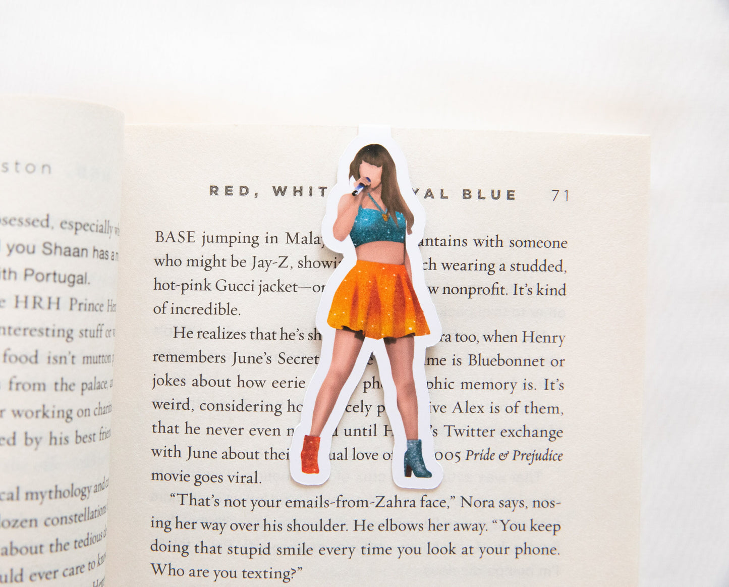 1989 Outfit Combination Magnetic Bookmark Blue & Yellow