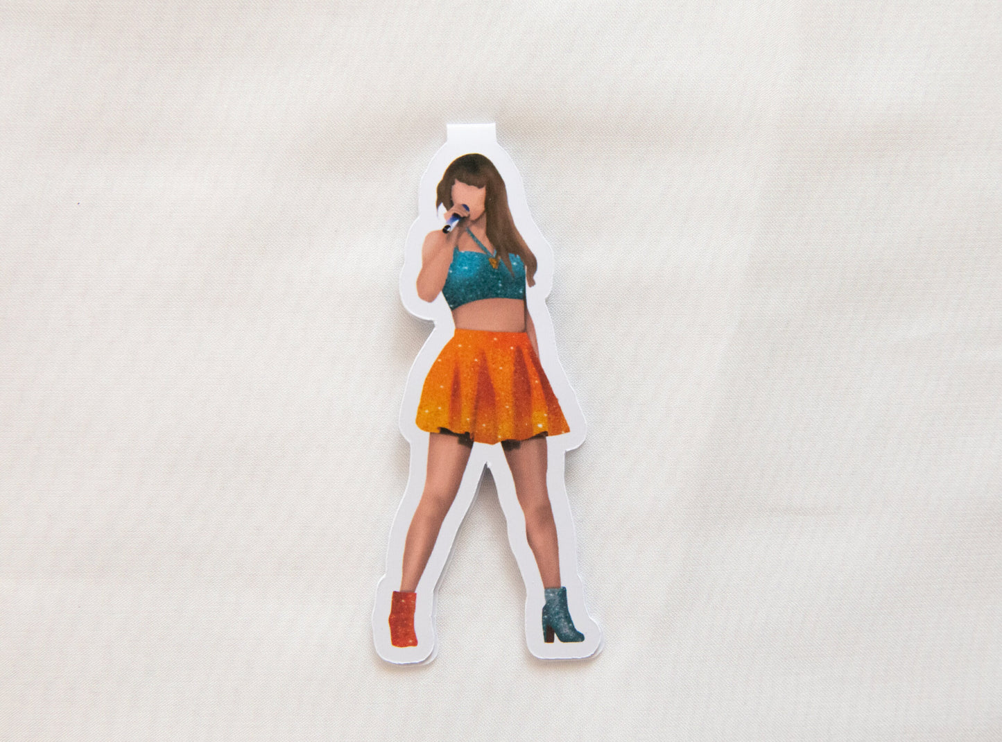 1989 Outfit Combination Magnetic Bookmark Blue & Yellow