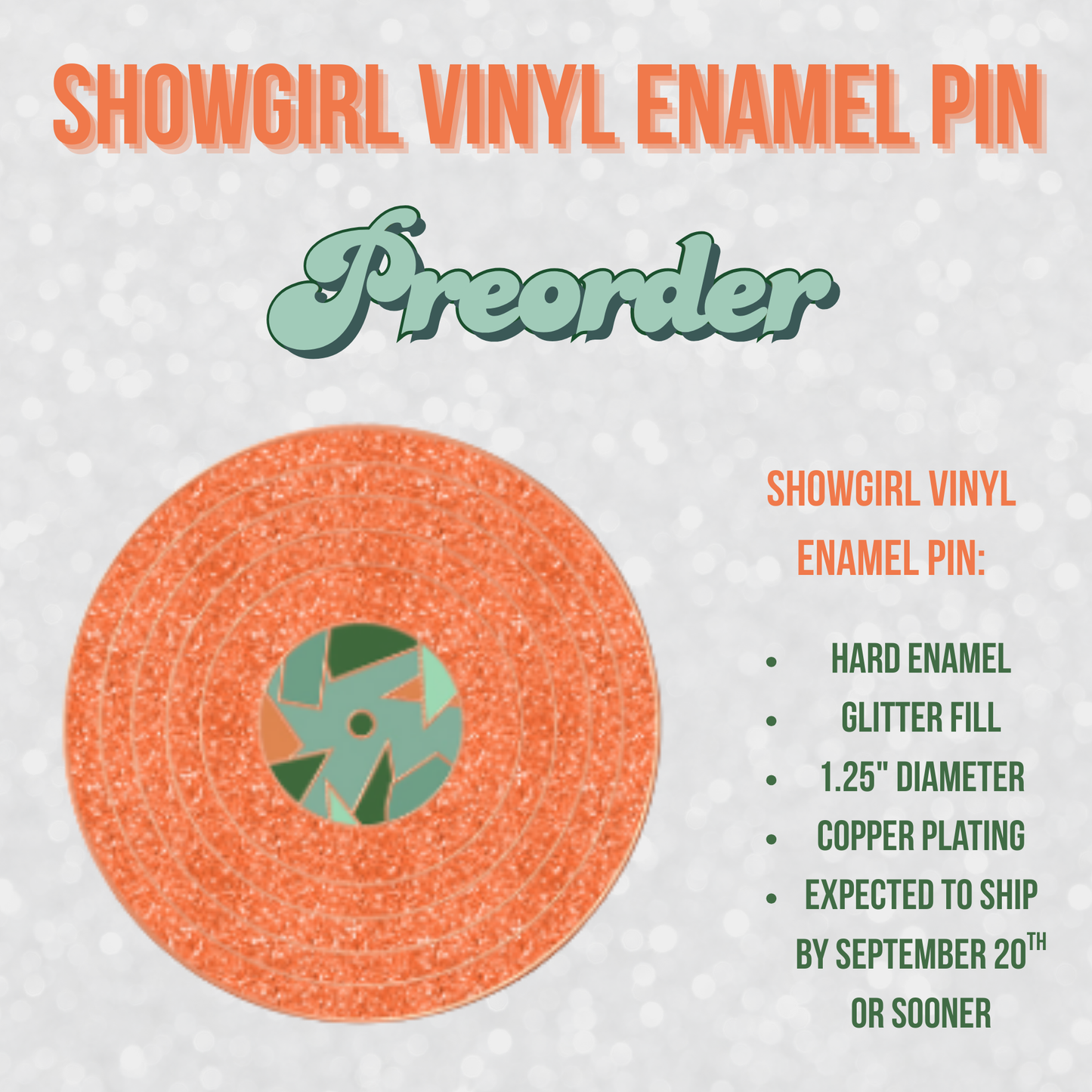 Showgirl Vinyl Enamel Pin PREORDER