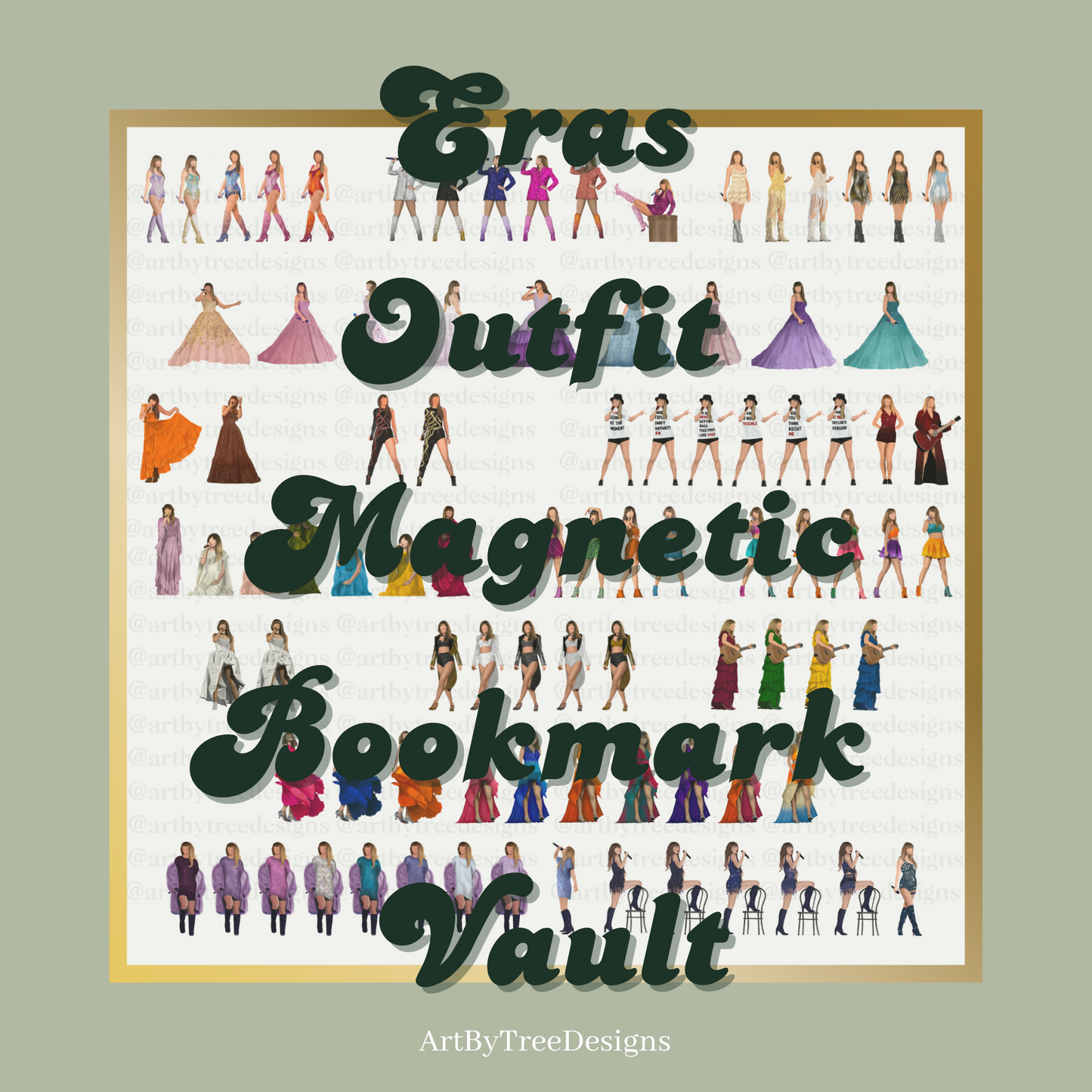 Eras Outfit Magnetic Bookmark Vault