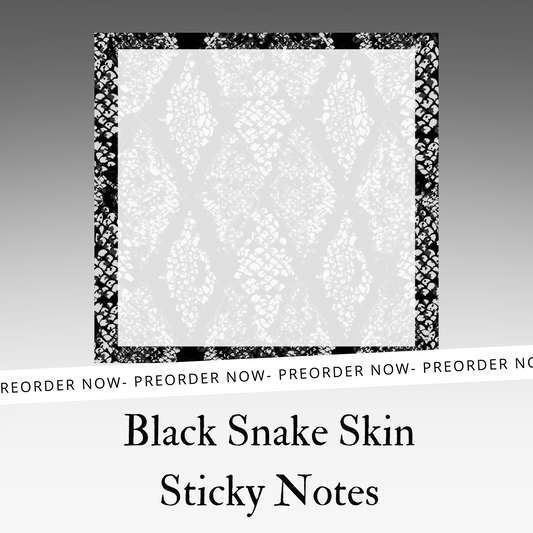 Black Snake Skin Sticky Notes PREORDER