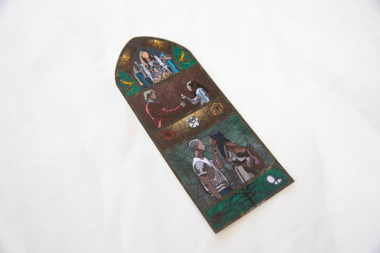 Songbird and Snake Stained Glass Bookmark