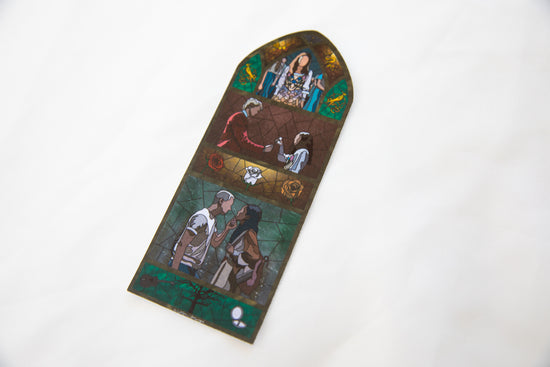 Songbird and Snake Stained Glass Bookmark