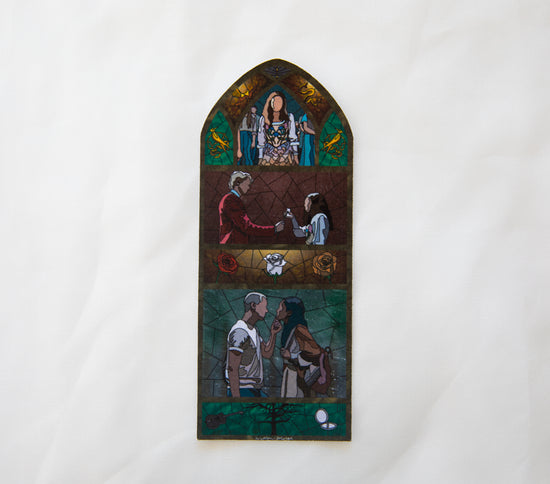 Songbird and Snake Stained Glass Bookmark