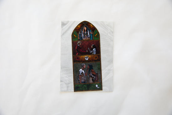 Songbird And Snake Stained Glass Magnet