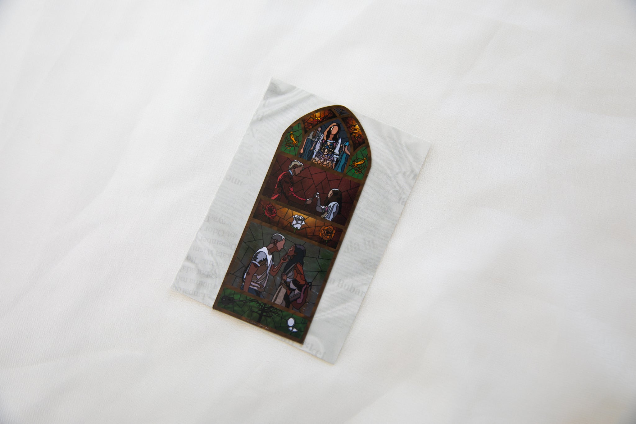 Songbird And Snake Stained Glass Magnet