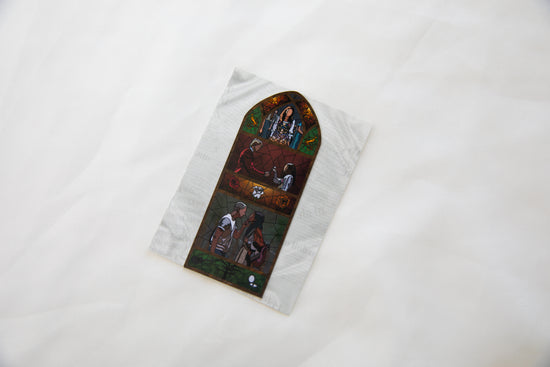 Songbird And Snake Stained Glass Magnet