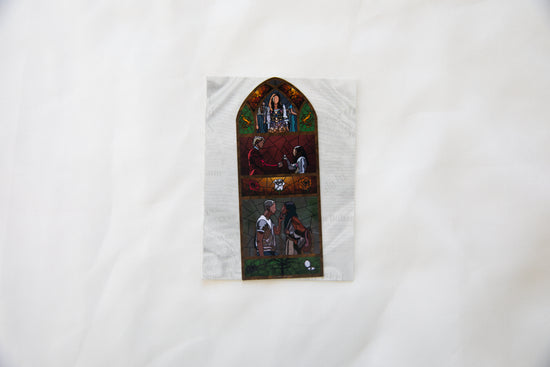 Songbird And Snake Stained Glass Magnet