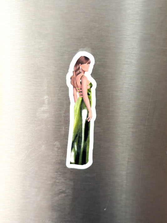 Key Lime Green Dress Magnet