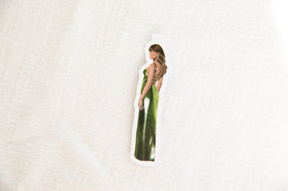 Key Lime Green Dress Magnetic Bookmark