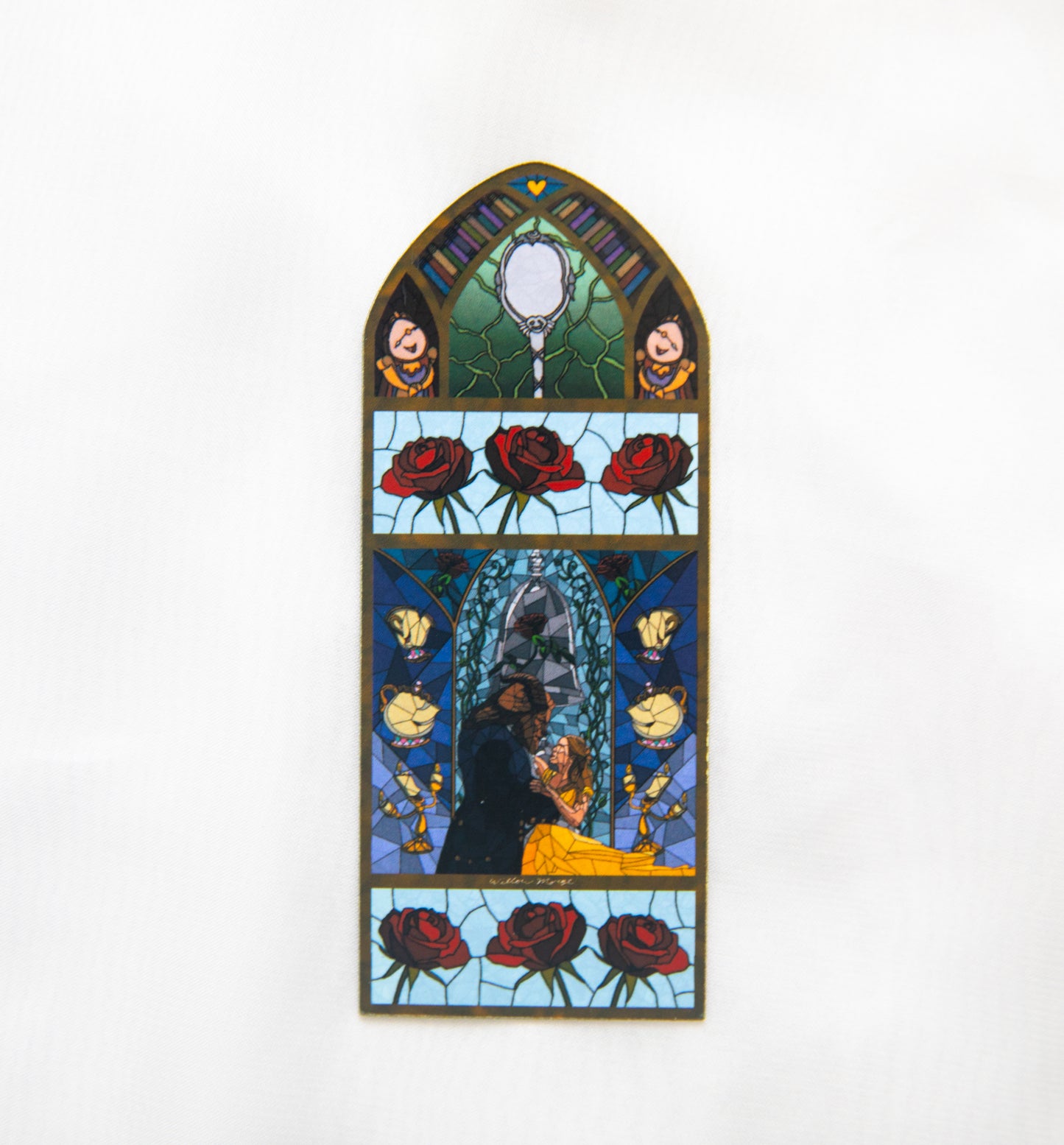 Beauty and The Beast Stained Glass Fridge Magnet