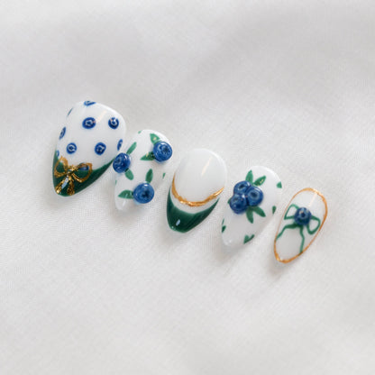 Blueberry Patch Press On Nail Set