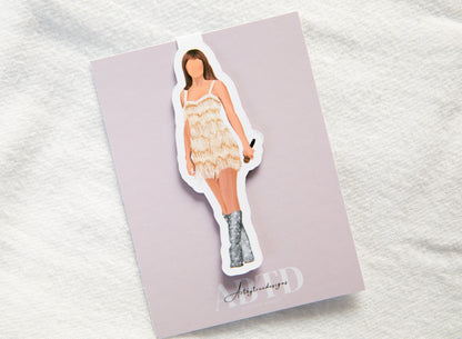 Fearless Magnetic Bookmark Gold Fringe