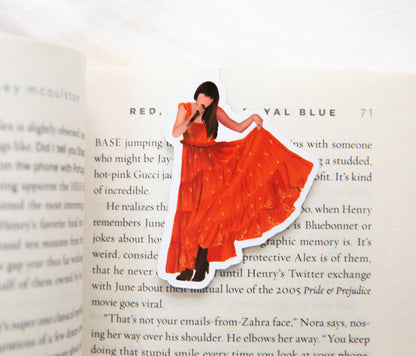 Evermore Orange Dress Magnetic Bookmark