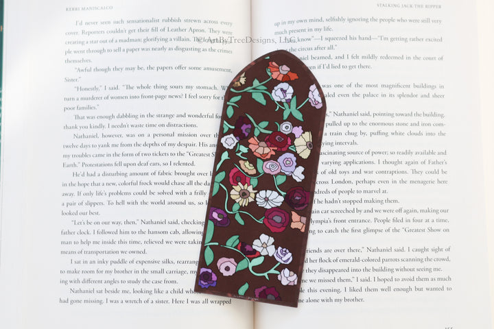 Surprise Song Piano Pattern Stained Glass Bookmark