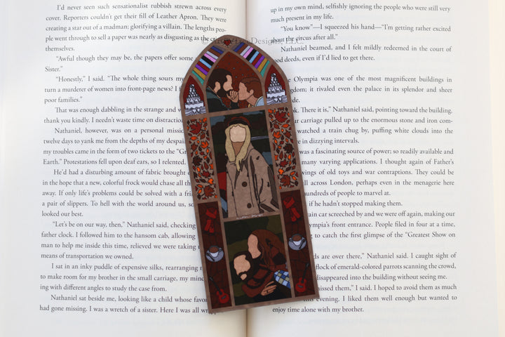 Red TV Stained Glass Bookmark