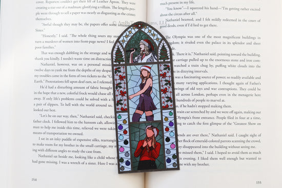 Christmas Tree Farm Stained Glass Bookmark