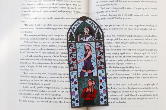 Christmas Tree Farm Stained Glass Bookmark