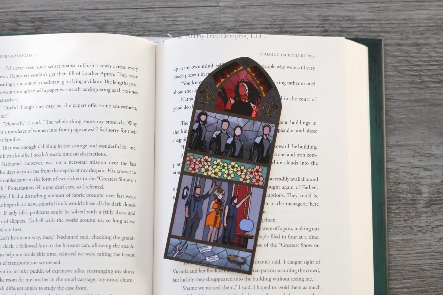 Catching Fire Stained Glass Bookmark