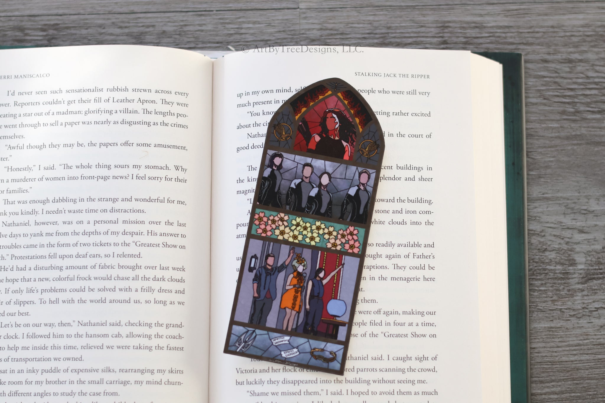 Catching Fire Stained Glass Bookmark