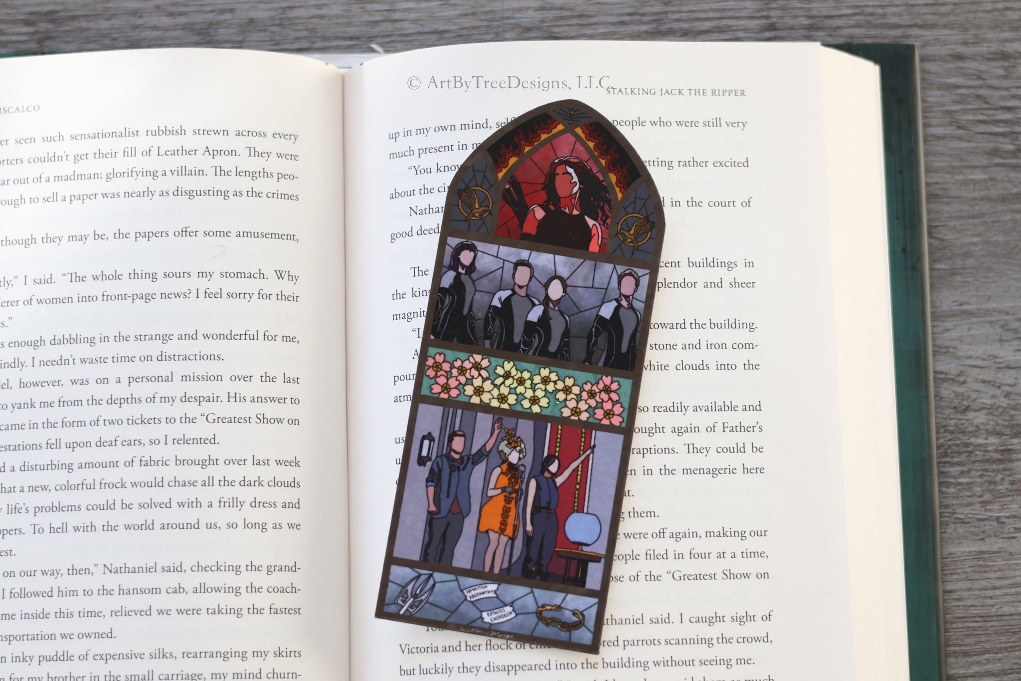 Catching Fire Stained Glass Bookmark