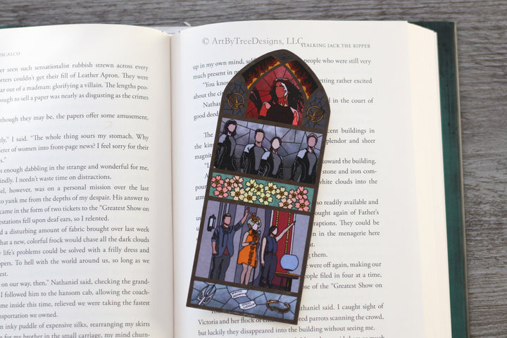 Catching Fire Stained Glass Bookmark