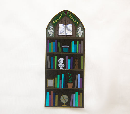 Bookshelf Stained Glass Bookmark (without book details)