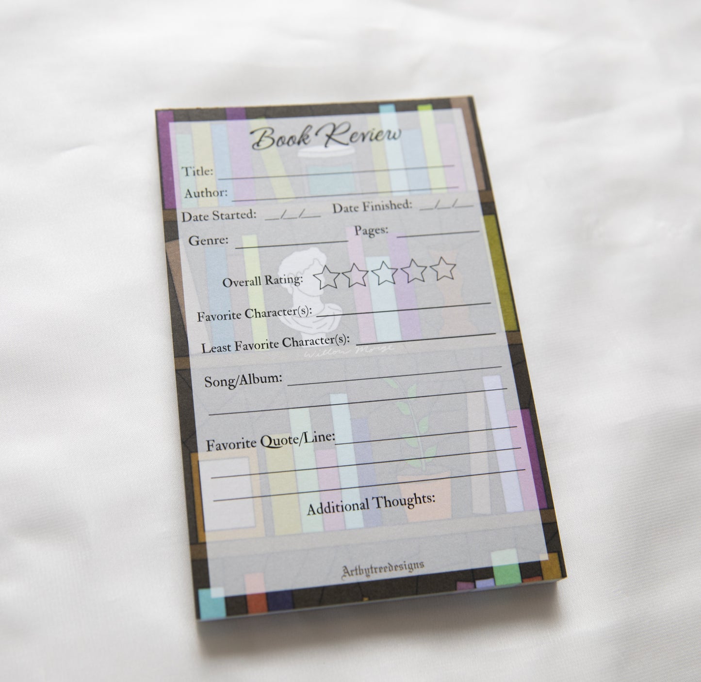 Bookshelf Book Review Pad 4"x6"