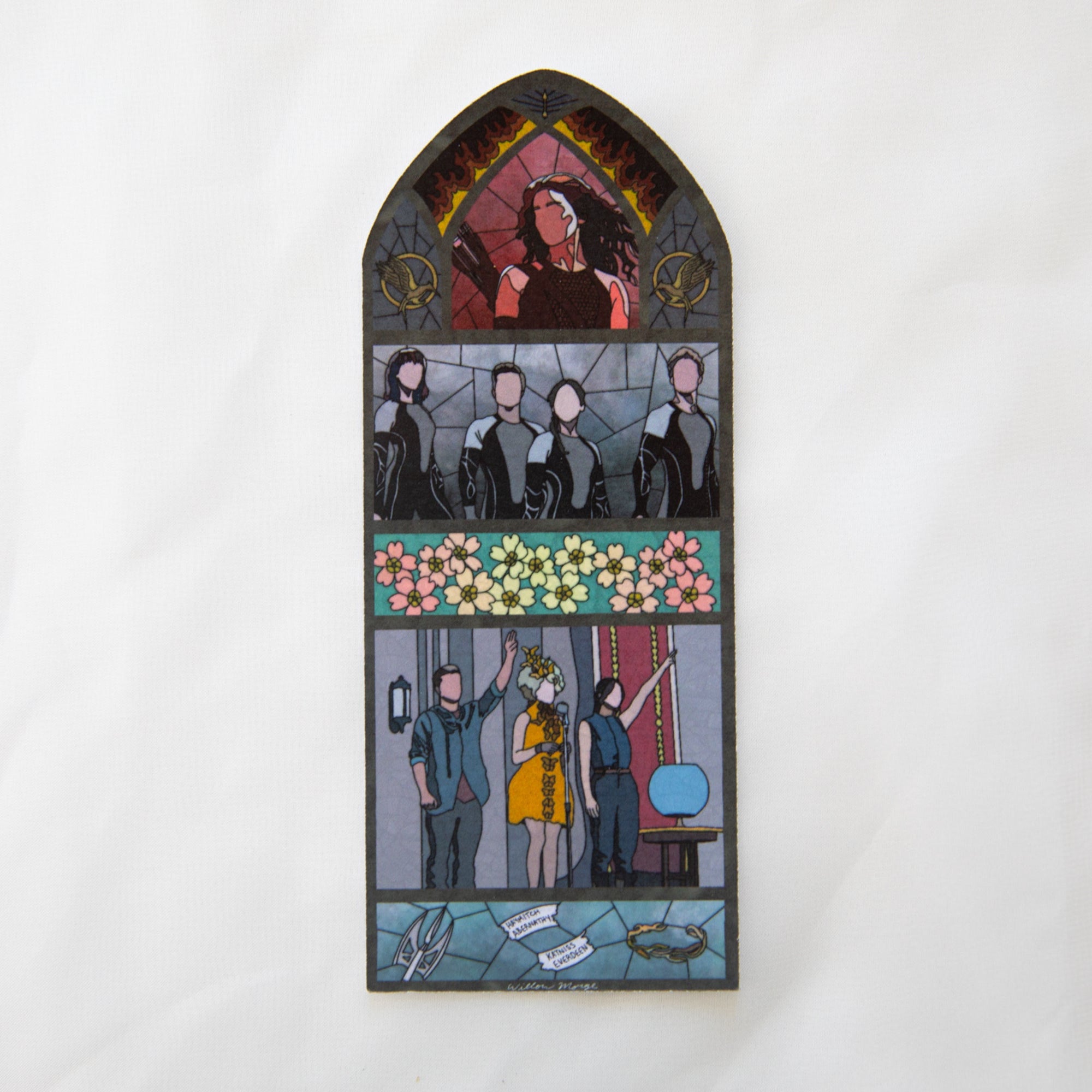 Catching Fire Stained Glass Bookmark