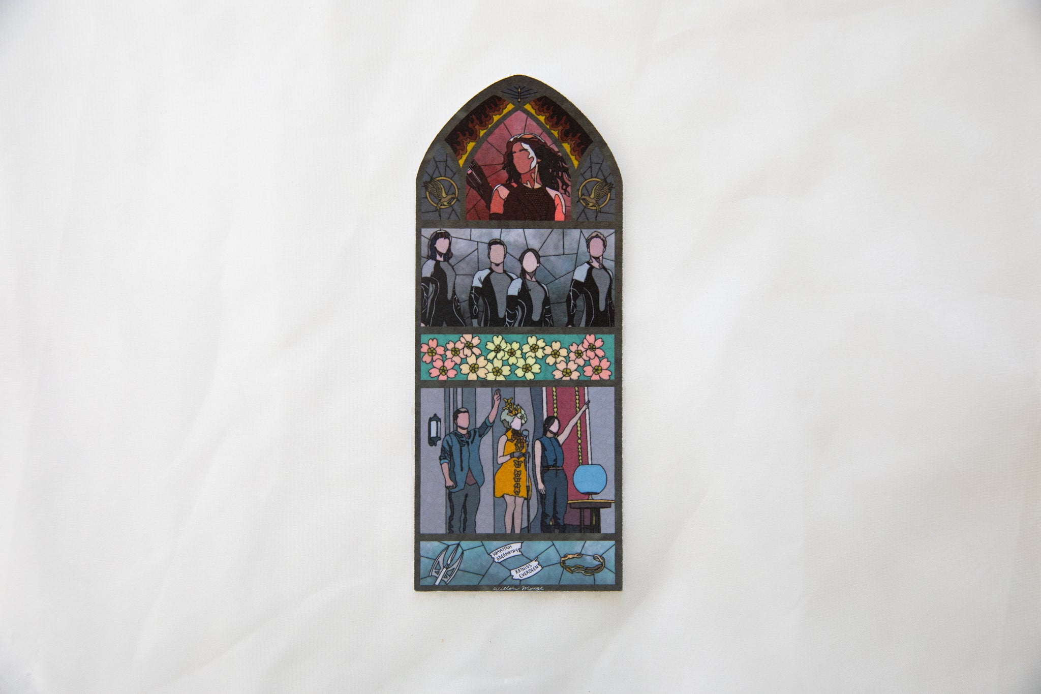 Catching Fire Stained Glass Bookmark