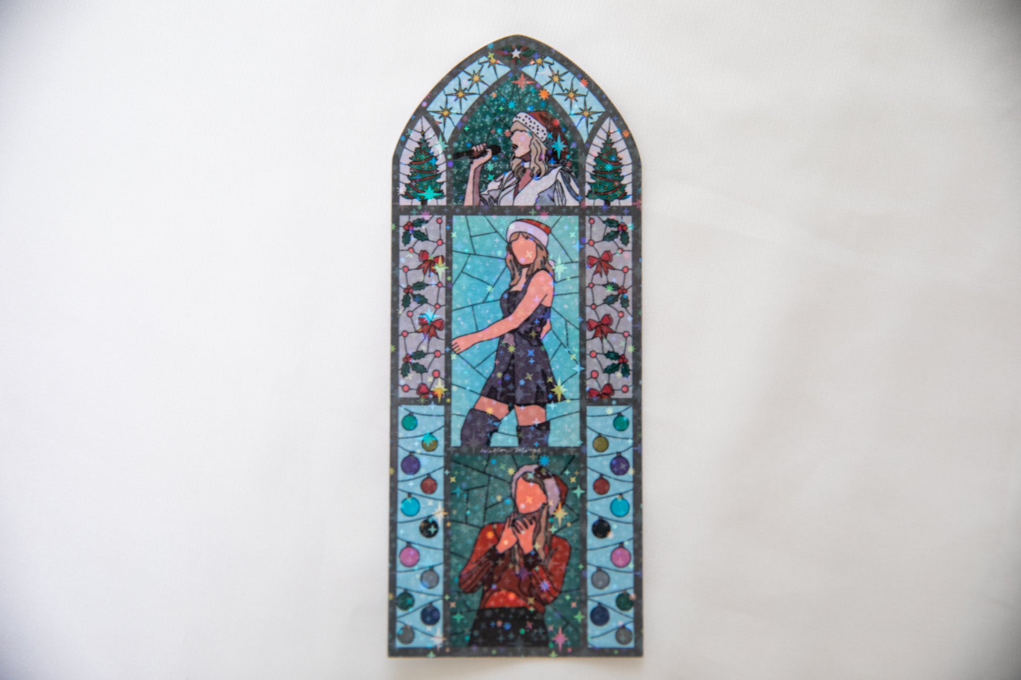 Christmas Tree Farm Stained Glass Bookmark