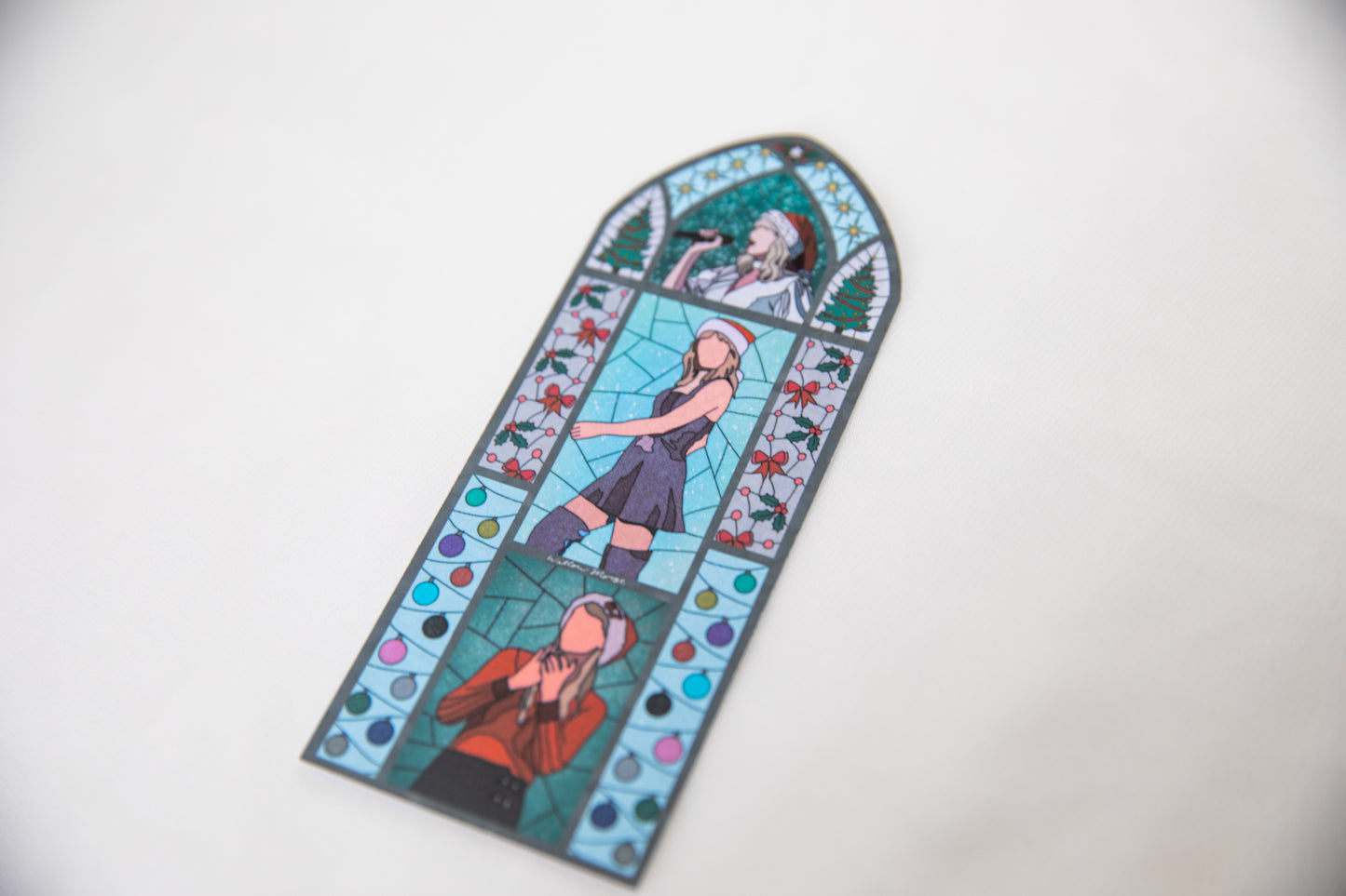 Christmas Tree Farm Stained Glass Bookmark