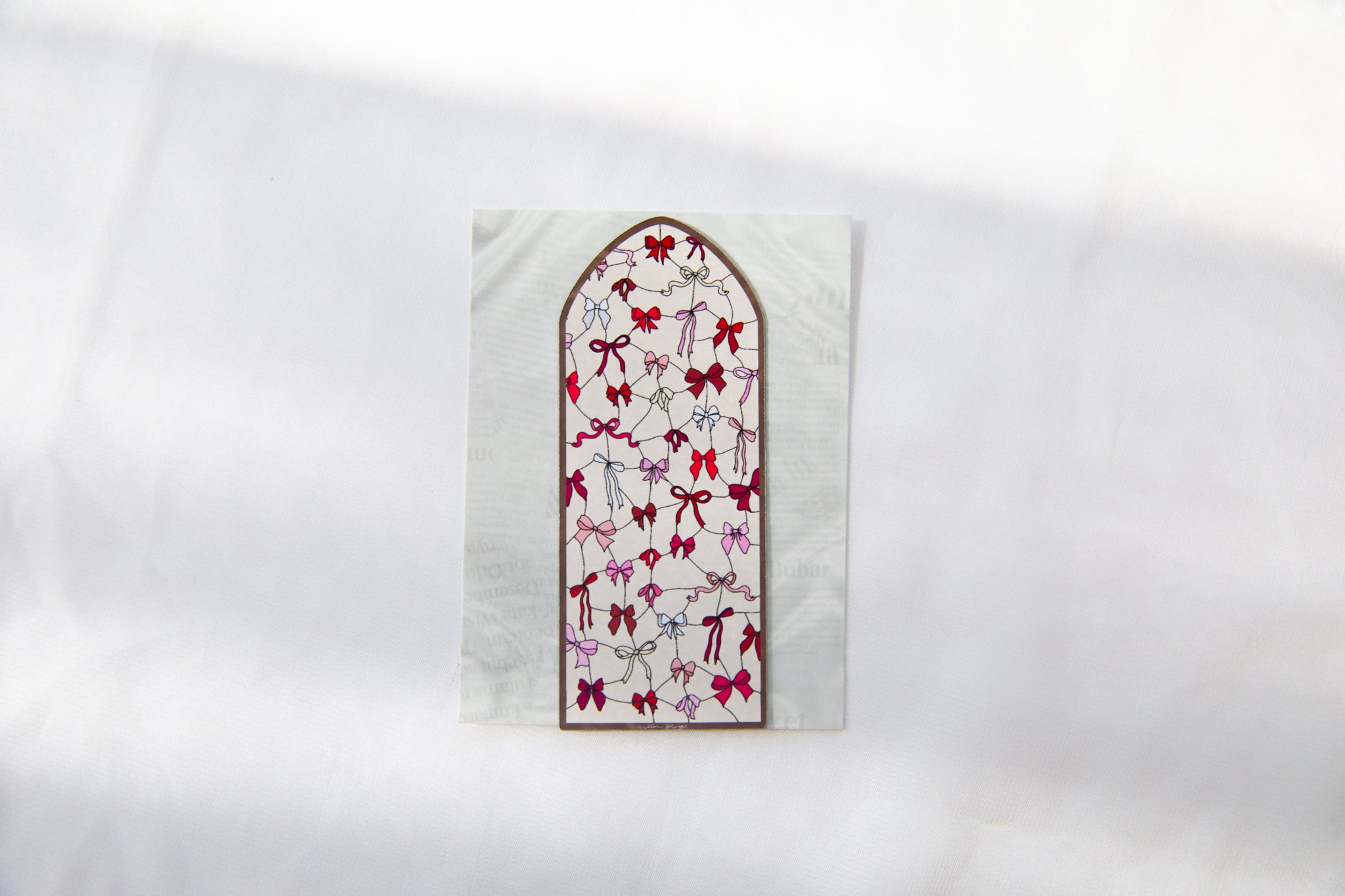 Coquette Bow Valentine's Day Stained Glass Magnet
