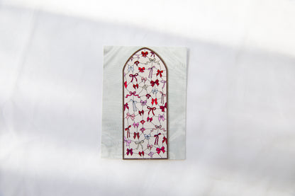 Coquette Bow Valentine's Day Stained Glass Magnet