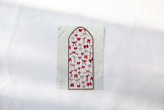 Coquette Bow Valentine's Day Stained Glass Magnet