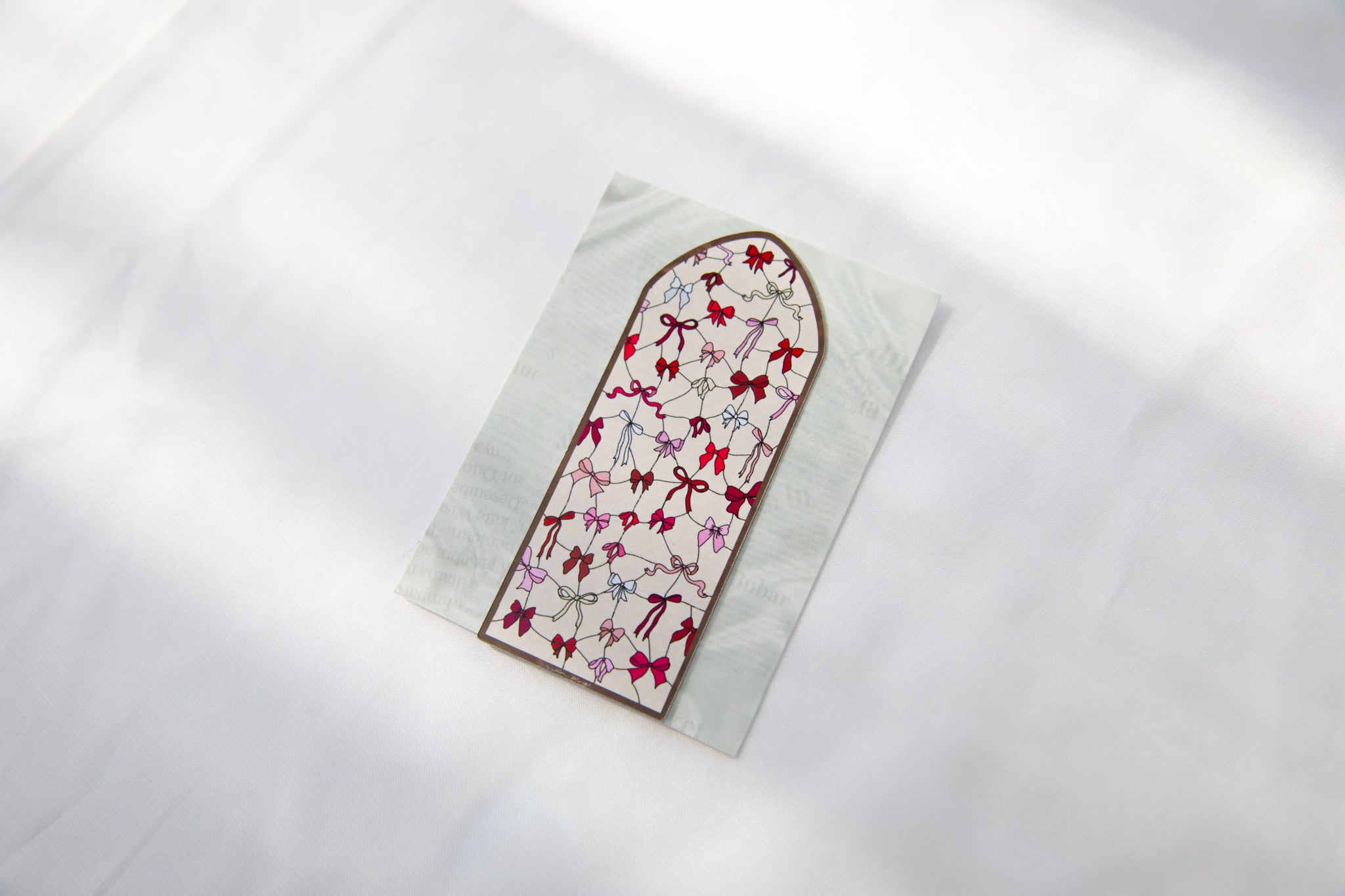 Coquette Bow Valentine's Day Stained Glass Magnet