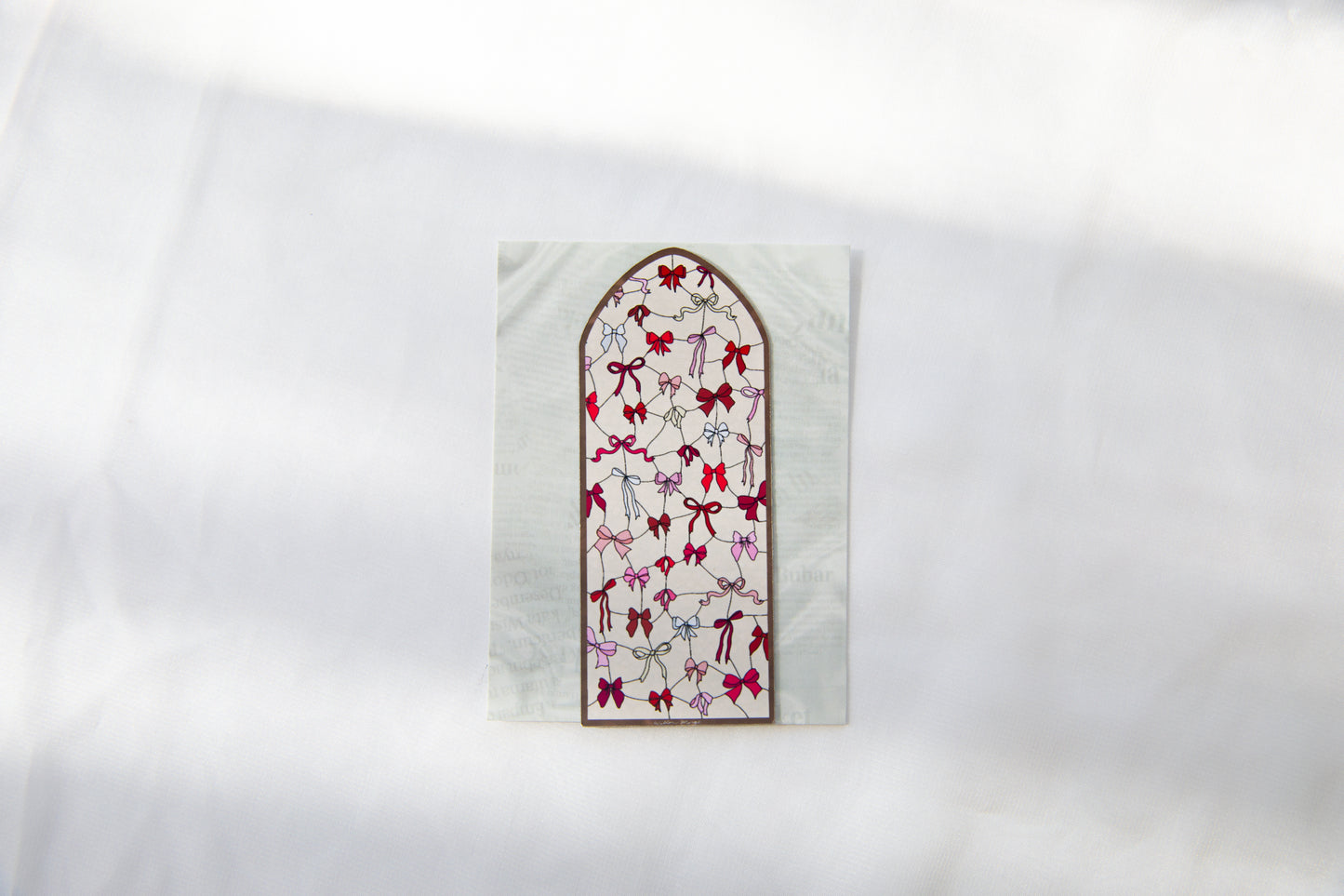 Coquette Bow Valentine's Day Stained Glass Magnet